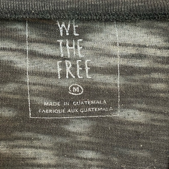 Free People We the Free Jordan Burnout Tee Shirt Oversized Boho V Neck Concert - Picture 7 of 9